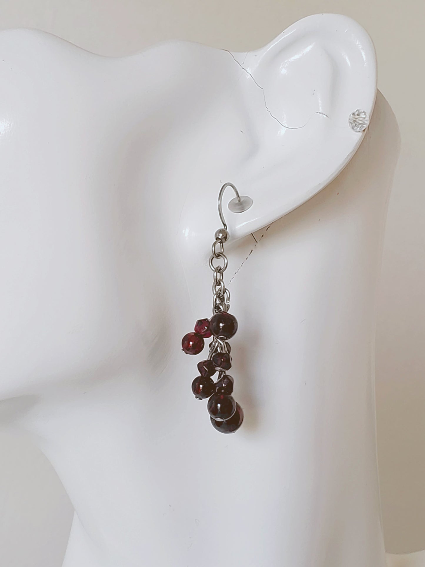 Garnet Necklace and Earrings Set