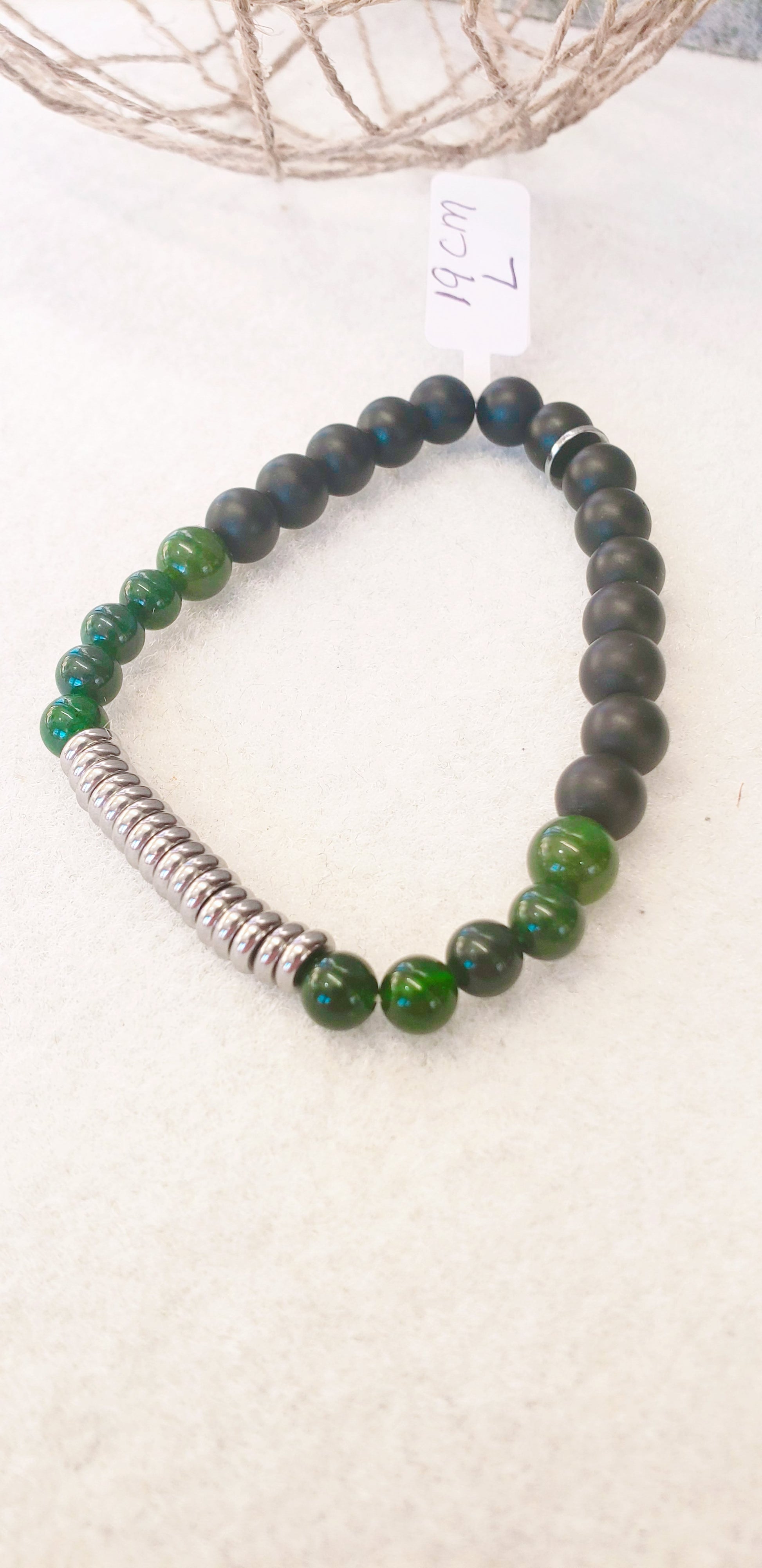 Men's bracelet with Green Quartz - K.Beloved LLC